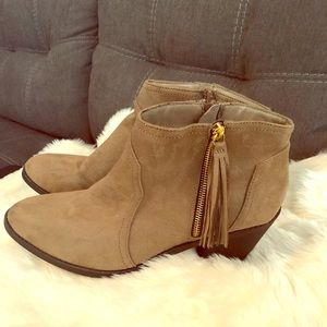 Tan Booties Size 10 Worn once